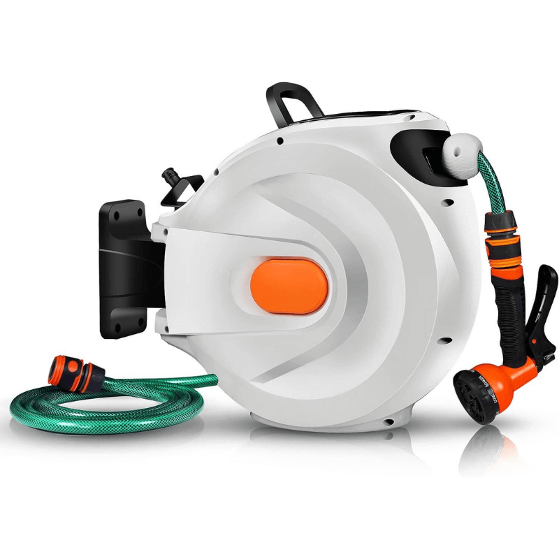home garden retractable hose reel with soft 30m PVC water hose