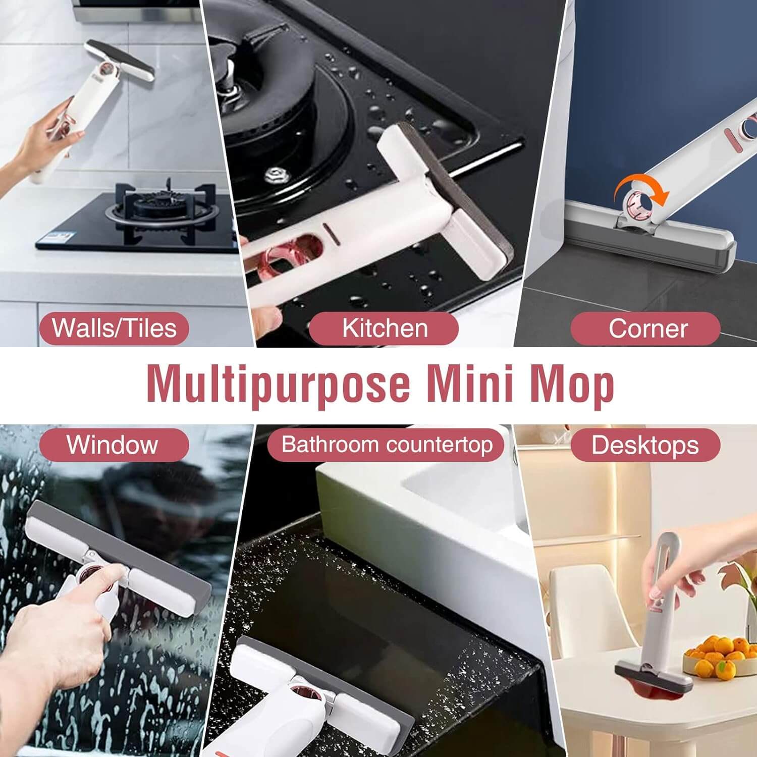 180° Mini Mop Pro (1 Handle +3 Sponge Heads) – itoolmax