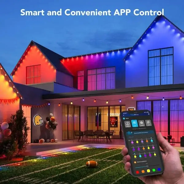 Smart WiFi Permanent Christmas Lights, 33Ft 100LEDs Permanent Outdoor  Lights App Control, 20 Modes, …See more Smart WiFi Permanent Christmas  Lights