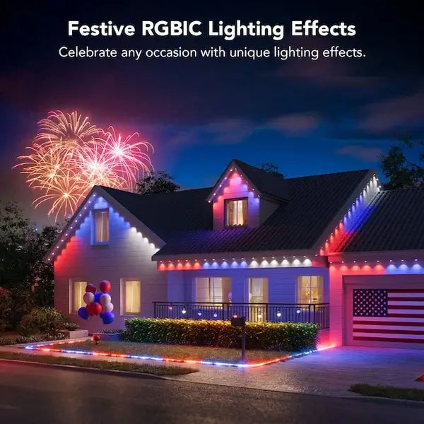 Smart WiFi Permanent Christmas Lights, 33Ft 100LEDs Permanent Outdoor  Lights App Control, 20 Modes, …See more Smart WiFi Permanent Christmas  Lights