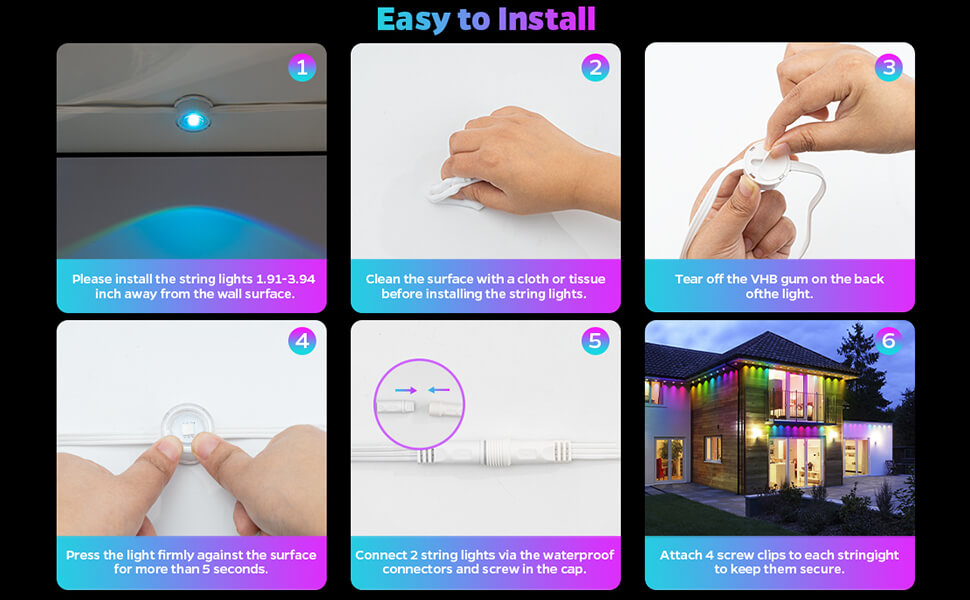 iToolMax Smart RGBIC Permanent Outdoor Lights