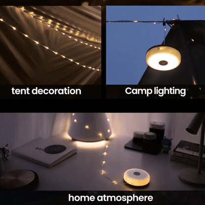 3 in 1 Solar Camping String Lights