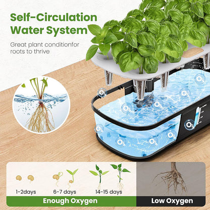 12 Pods Hydroponics Growing System Kit