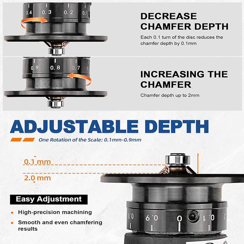 iToolMax 2 in 1 Mini Pneumatic Chamfering Tool