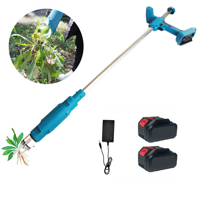 Cordless Electric Stand Weed Puller with 2 Batteries