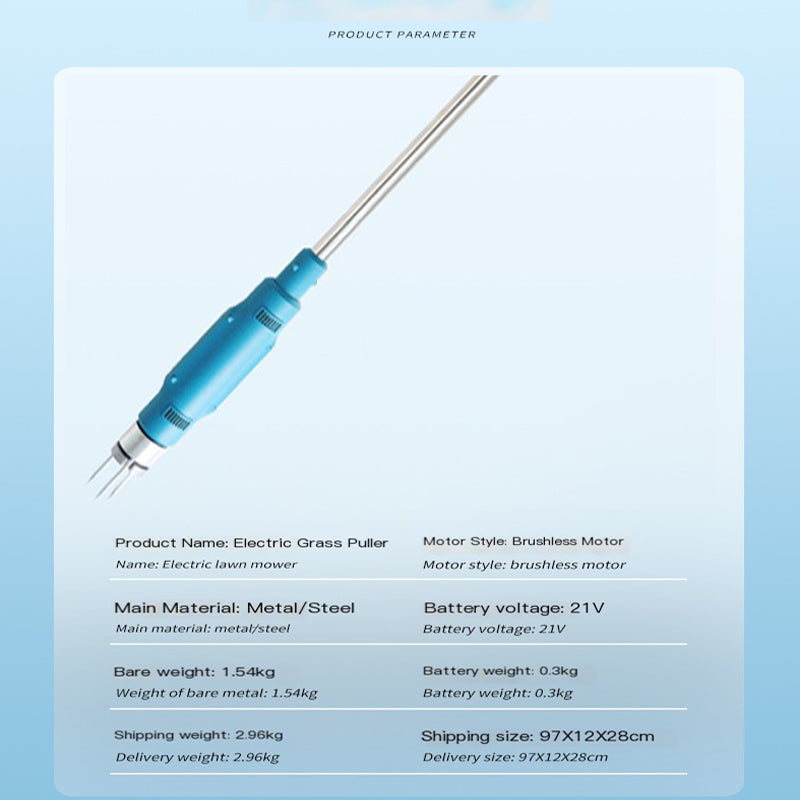 Cordless Electric Stand Weed Puller with 2 Batteries