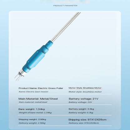 Cordless Electric Stand Weed Puller with 2 Batteries
