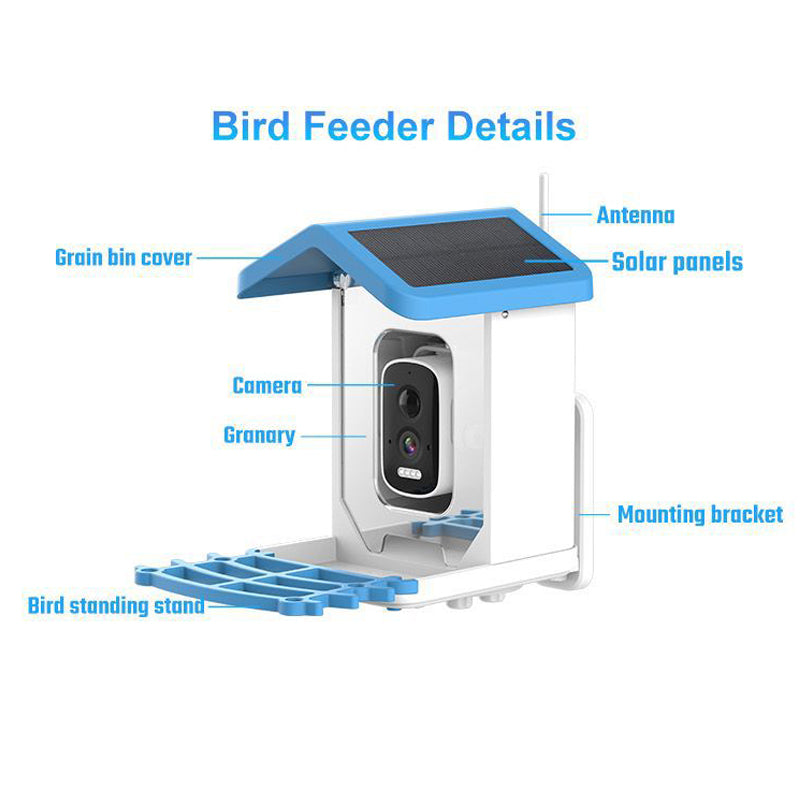 Solar Smart Bird Feeder with Camera