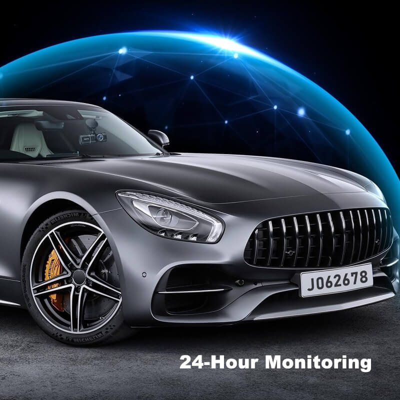 24-hour parking mode provides continuous monitoring, even when the vehicle is unattended, it also can monitor all around your car to protect your car.