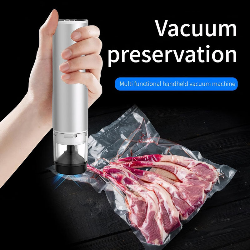 Automatically stops working when the suction force reaches -60kPa, work with vacuum speed 3.5L/min, the vacuum sealer efficiently completes the sealing in just 5 to 10 seconds. And the operation noise level less than 50 dB, achieve fast and quiet to vacuum and seal process.