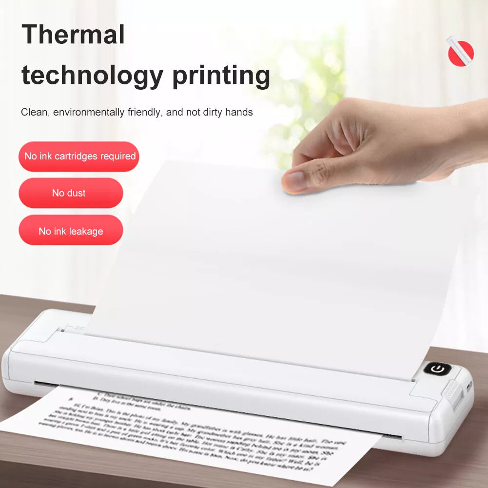 Say goodbye to bulky printers and messy ink cartridges! The Portable A4 Inkless Printer uses thermal technology for crisp, high-quality prints without ink. It’s perfect for business trips, libraries, or on-the-go printing—your ultimate portable printing solution!