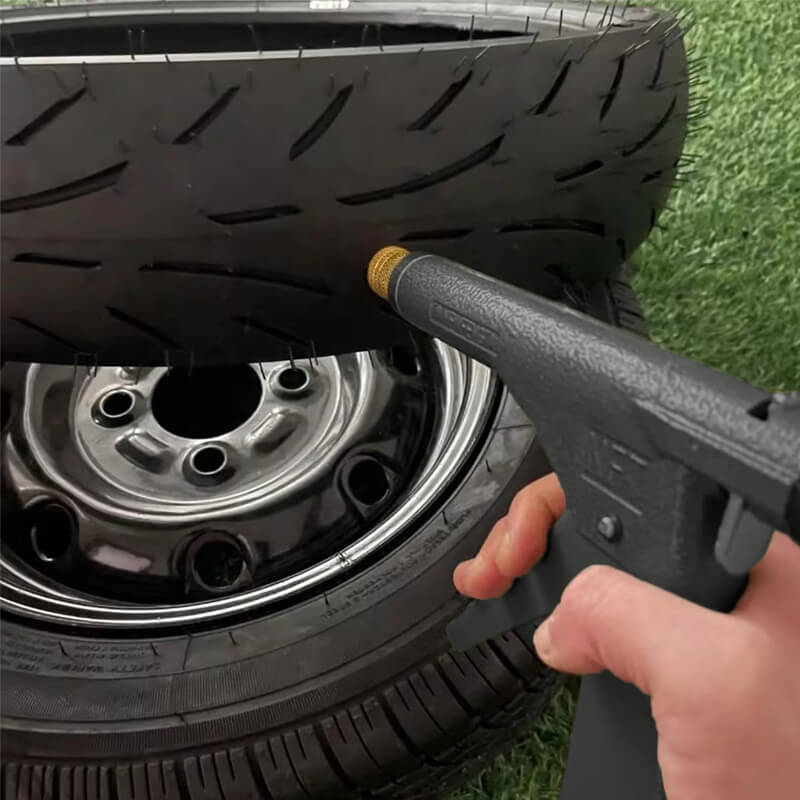 Ergonomic and compact design with stable box makes it easy to carry, perfect for carrying in your vehicle. Repair in any tire emergency, reduce the risk of being stranded in unsafe situations on the road.