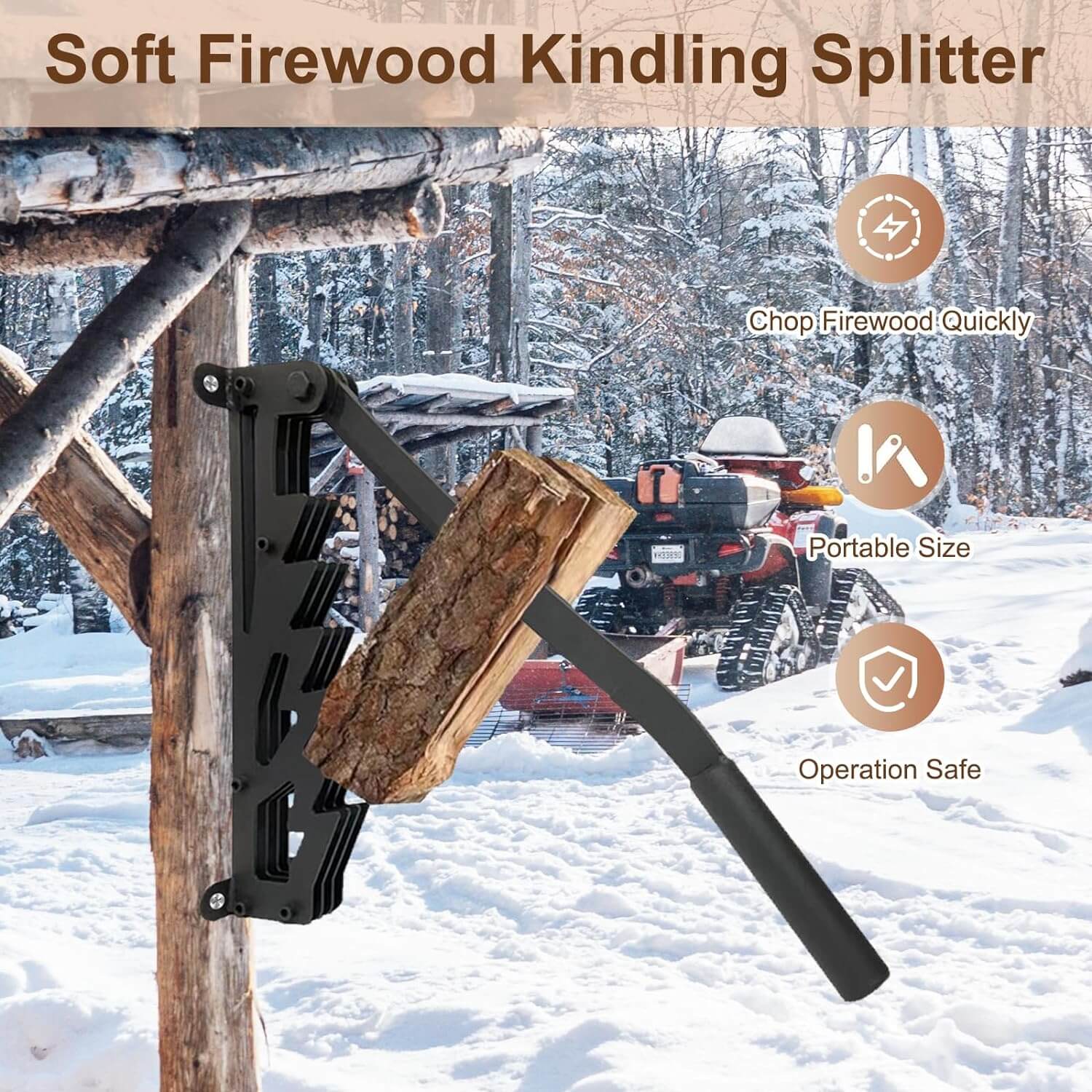 Wall Mounted Kindling Splitter Firewood Kindling Splitter Portable